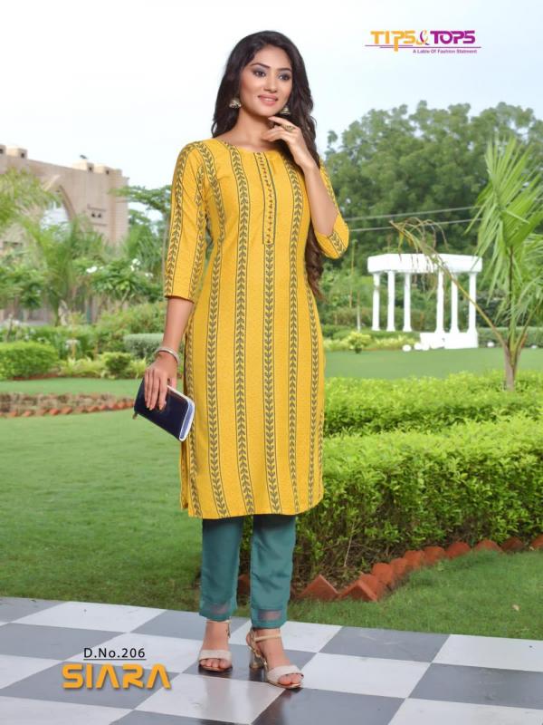 Tips Tops Siara vol 2 Rayon Designer Exclusive Kurti Collection